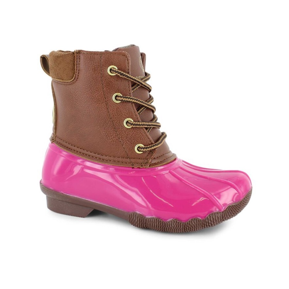 Adrienne Vittadini Peral Pink Duck Boots